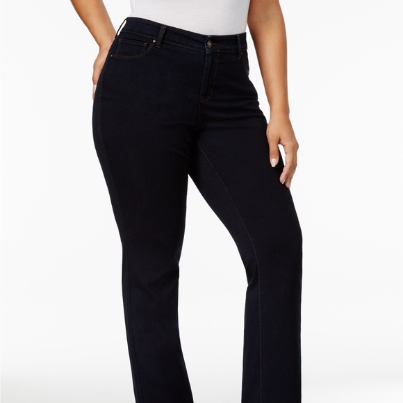 Petite Plus Size Tummy-Control-Denim Jeans - Picture 1 of 3
